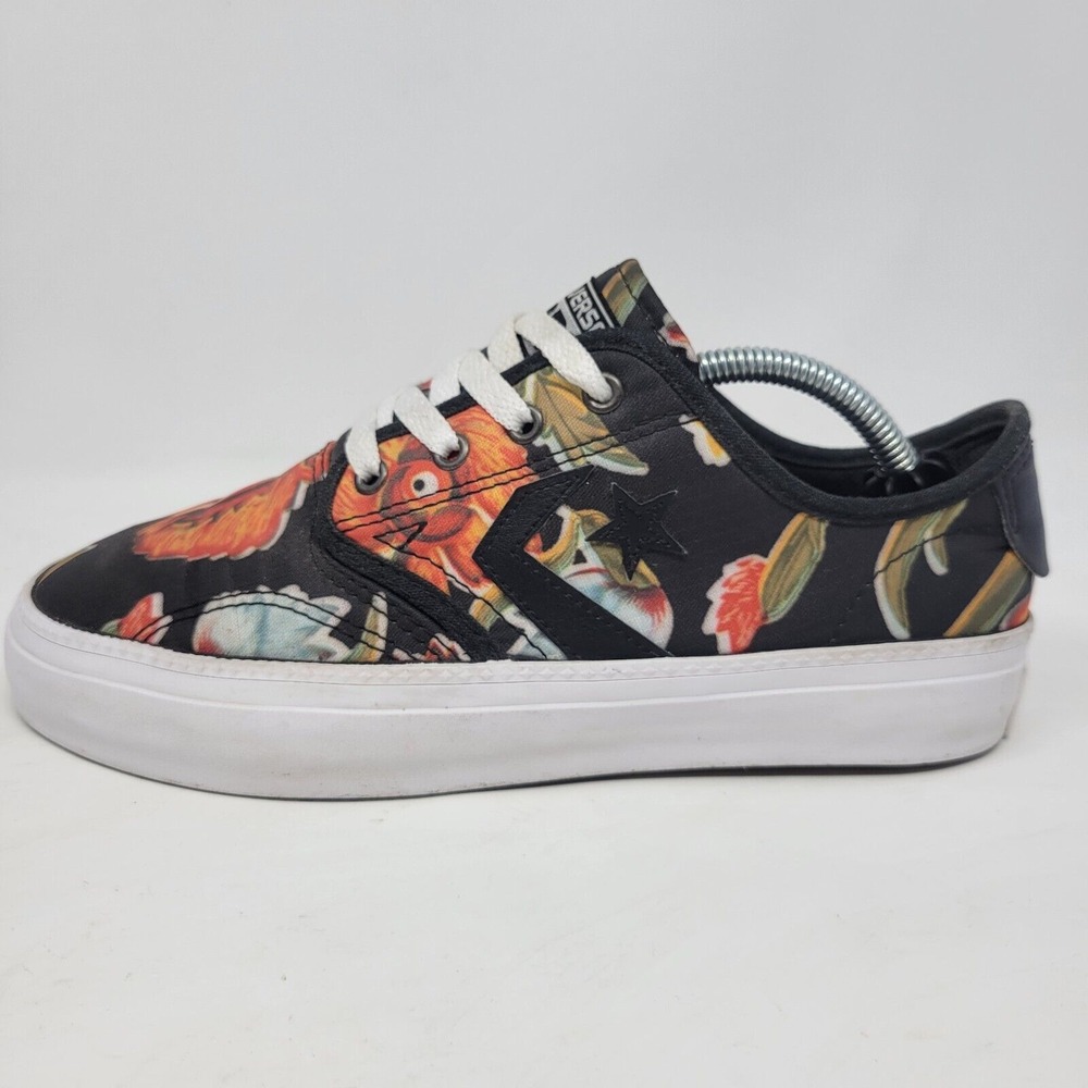 Converse Cons Zakim Ox Black Floral Hawaiian Print Size 5.5 Men's , 7 Women's - Picture 2 of 11